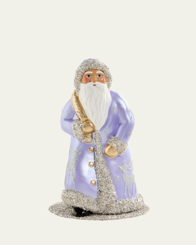 Walking Santa with Deer Figurine